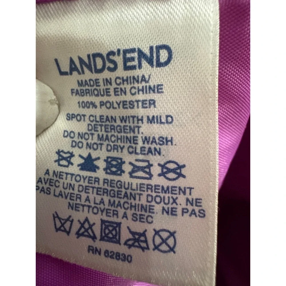 Lands End ClassMate Backpack Black Multi Pattern Stars Geometric 473386 F16